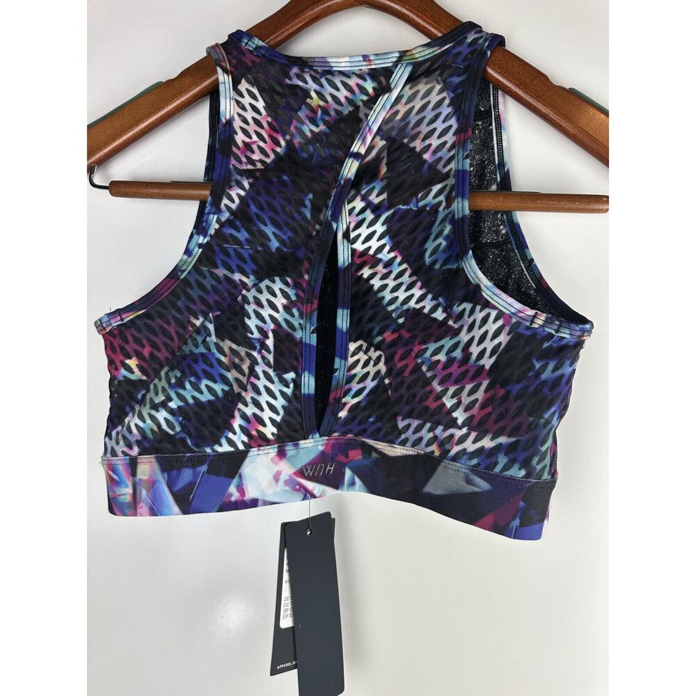NWT Peloton Jewels in Space High Neck Bra Size Small Vented Mesh Keyhole Back - Picture 6 of 8